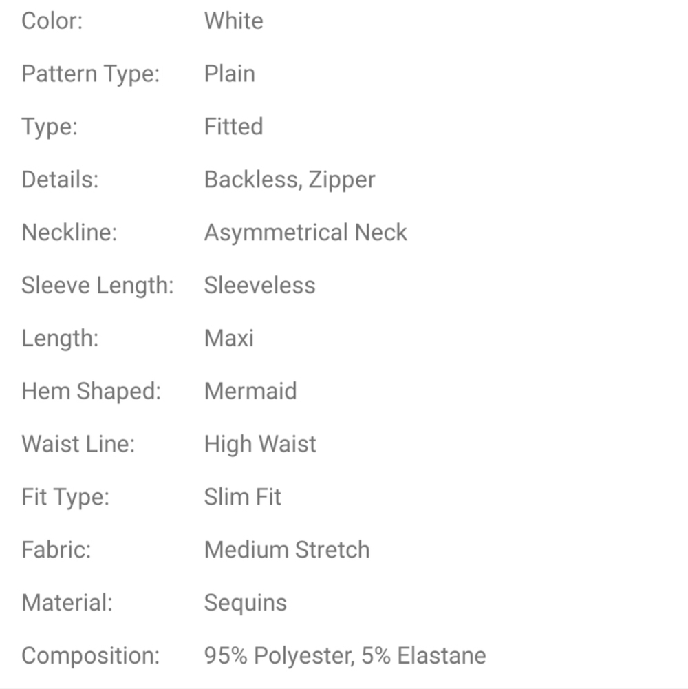 White Backless Assymmetrical Neck Sleeveles Mermaid Maxi Gown - Picture 7 of 11